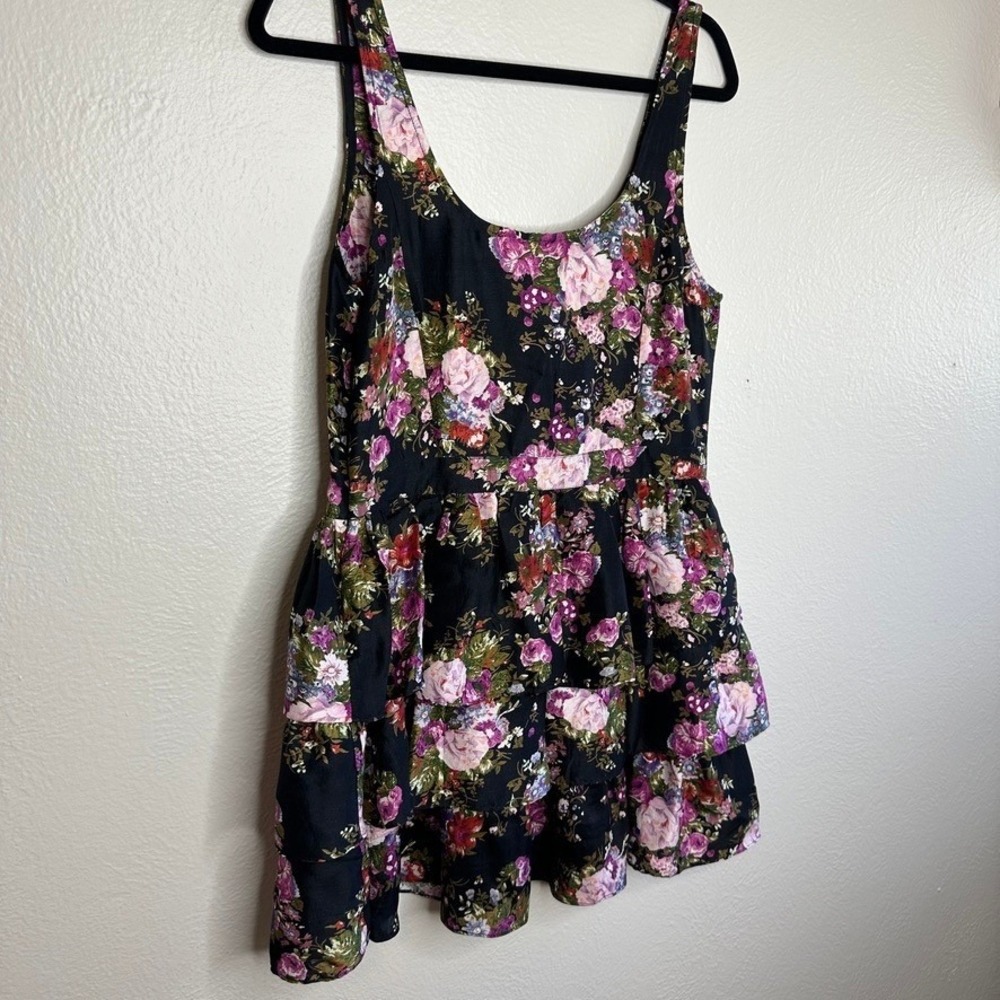 LoveShackFancy‎ Emme Mini Dress Size 12 Midnight Muse NWT 100% Silk $595 Retail - Picture 7 of 9
